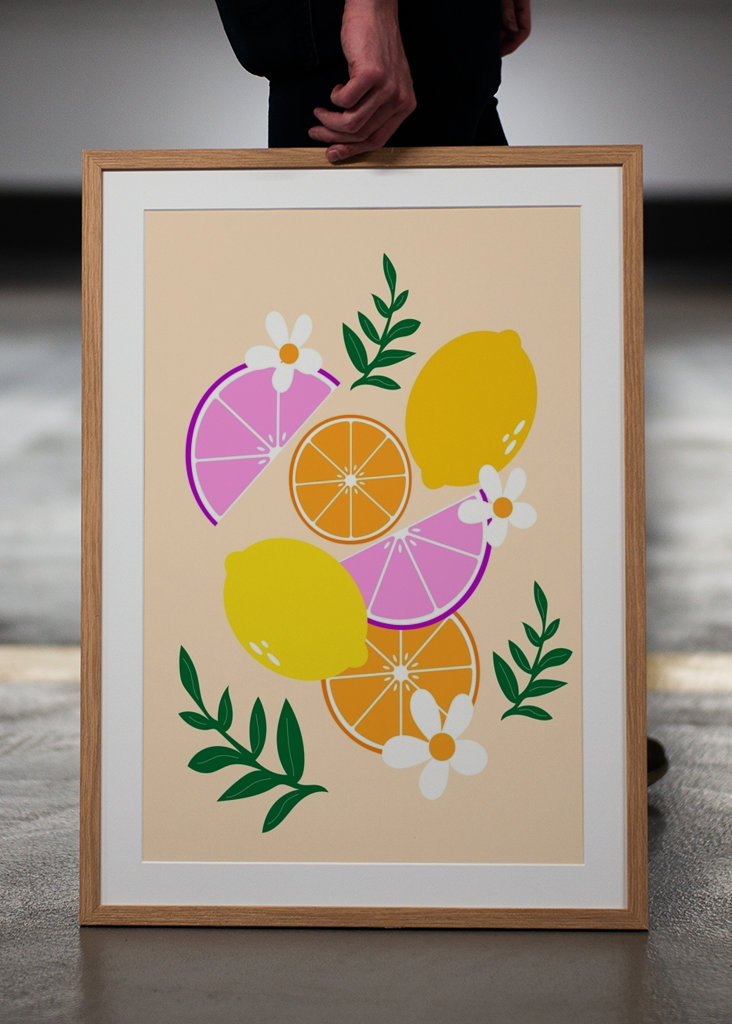 Orangen und Zitronen Poster von ARTLOVE | Printler