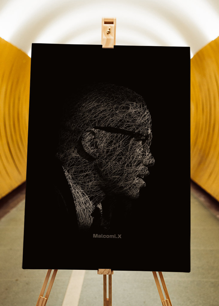 Malcolm X Side Scribble