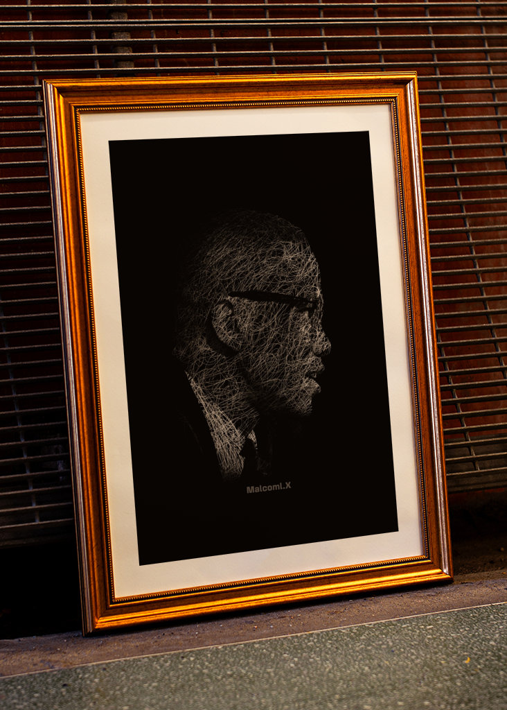 Malcolm X Side Scribble