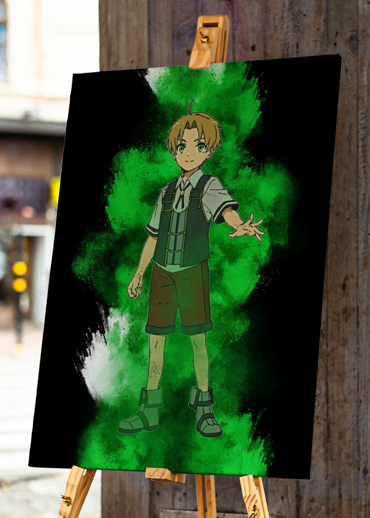 Zelený štětec Rudeus Greyrat