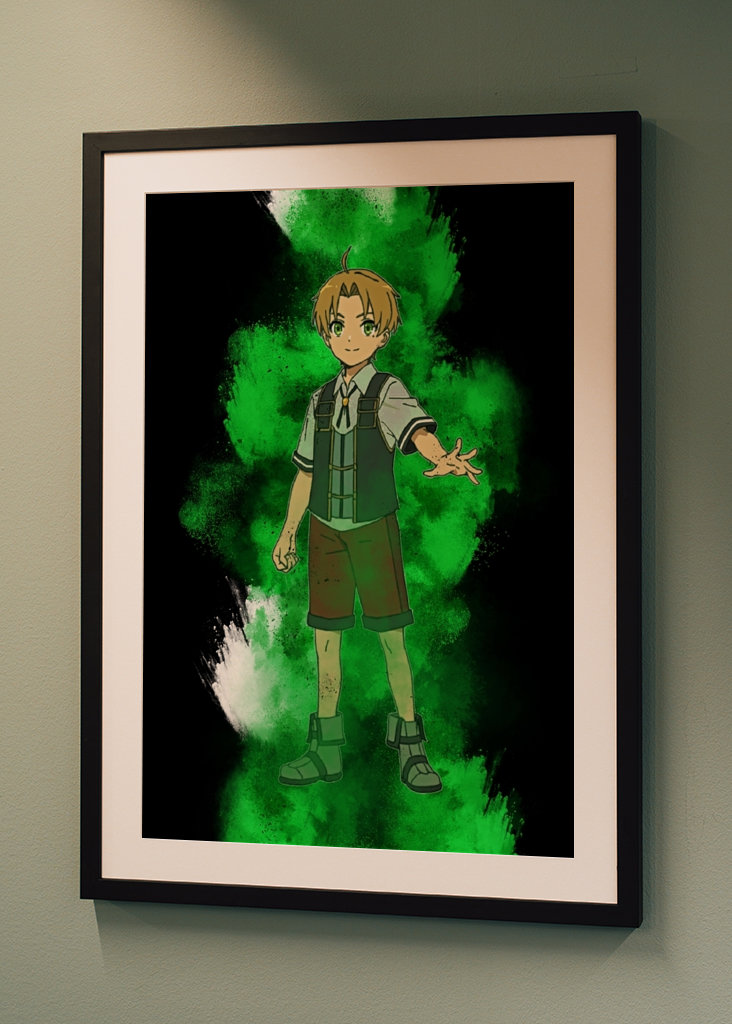 Zelený štětec Rudeus Greyrat