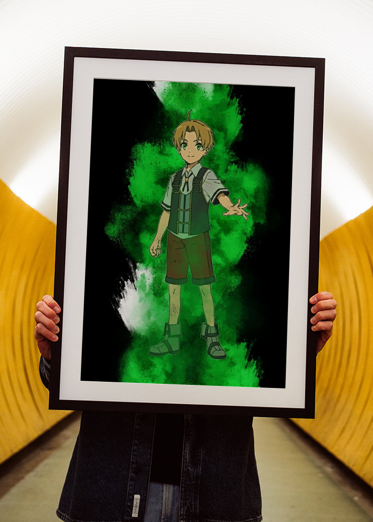 Zelený štětec Rudeus Greyrat