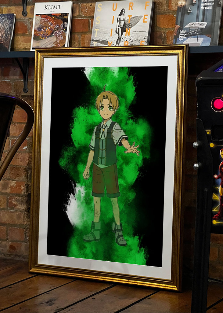 Zelený štětec Rudeus Greyrat