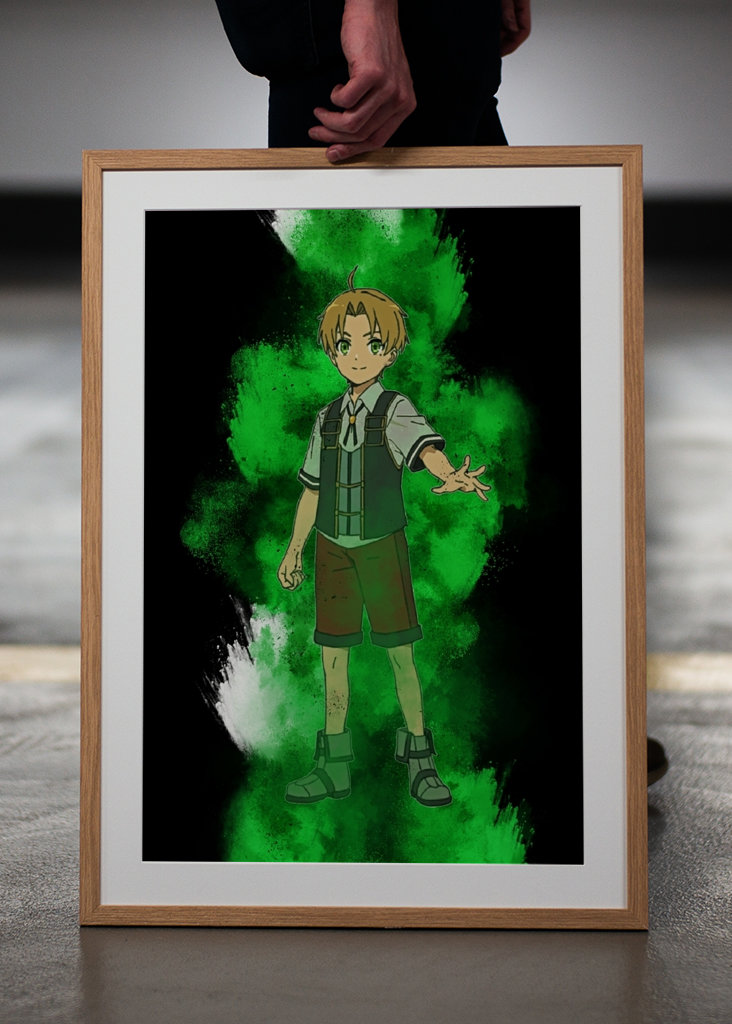 Zelený štětec Rudeus Greyrat