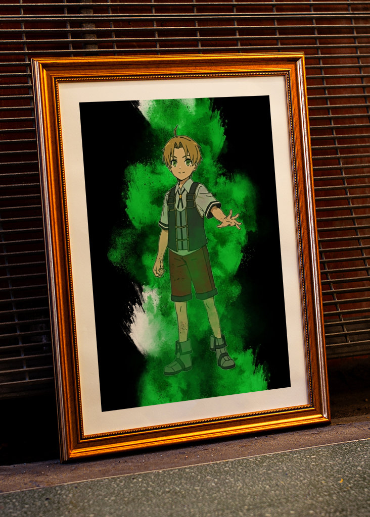 Zelený štětec Rudeus Greyrat