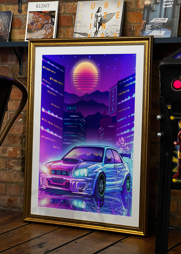Subaru WRX STi Synthwave City
