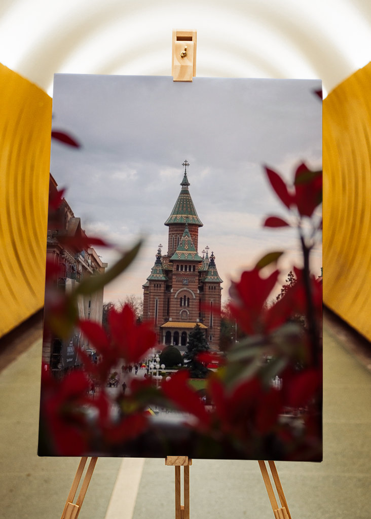 Timişoara-katedralen ved solnedgang