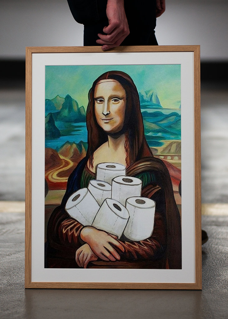 funny mona toilet paper