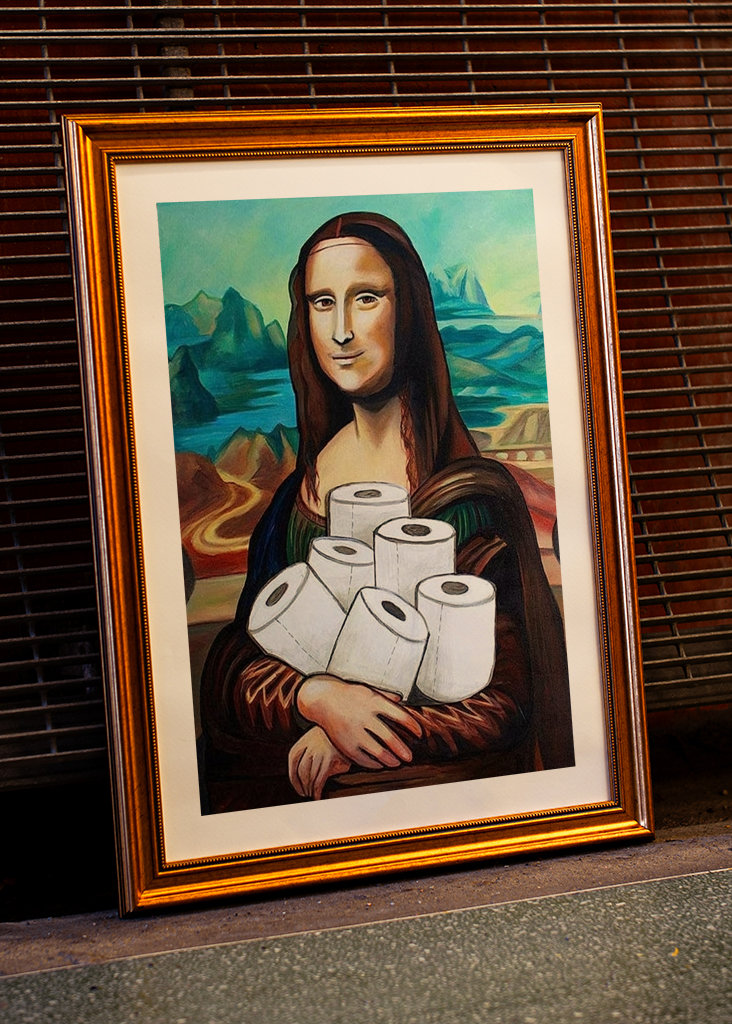funny mona toilet paper