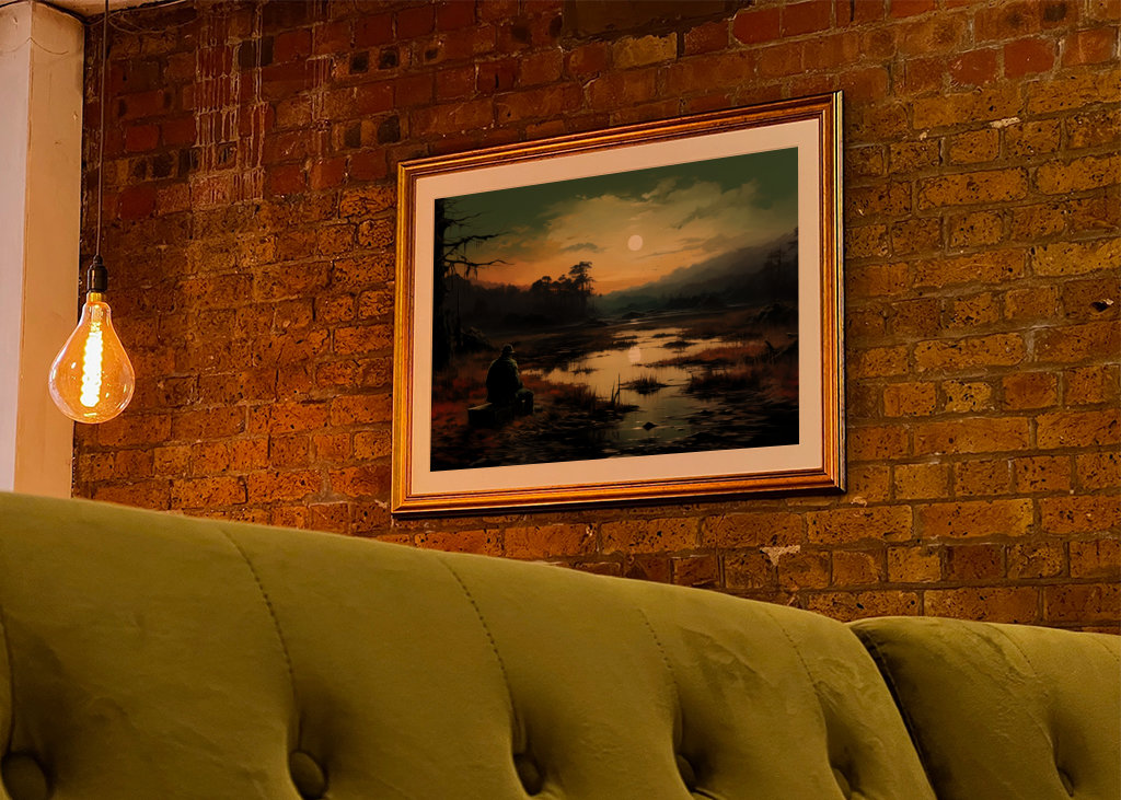 Osamělý muž se dívá na řeku