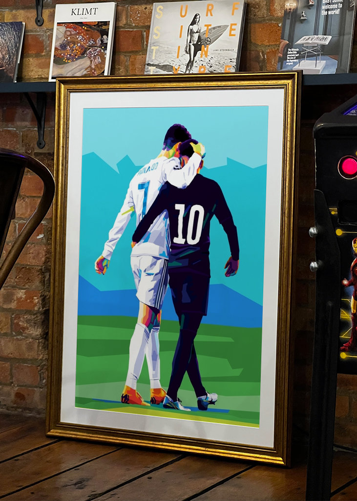 C Ronaldo a Neymar Pop Art