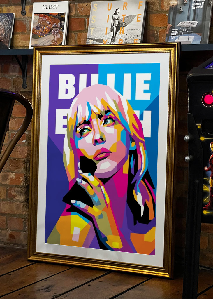 Billie Eilish im WPAP-Stil