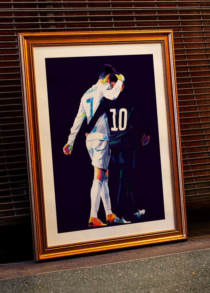 C.Ronaldo n Neymar Pop Art