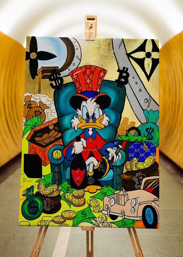 Donald Duck King Money Art