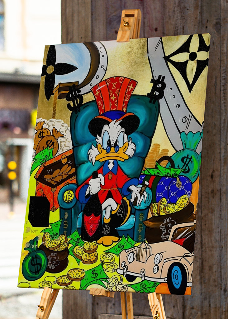 Donald Duck King Money Art
