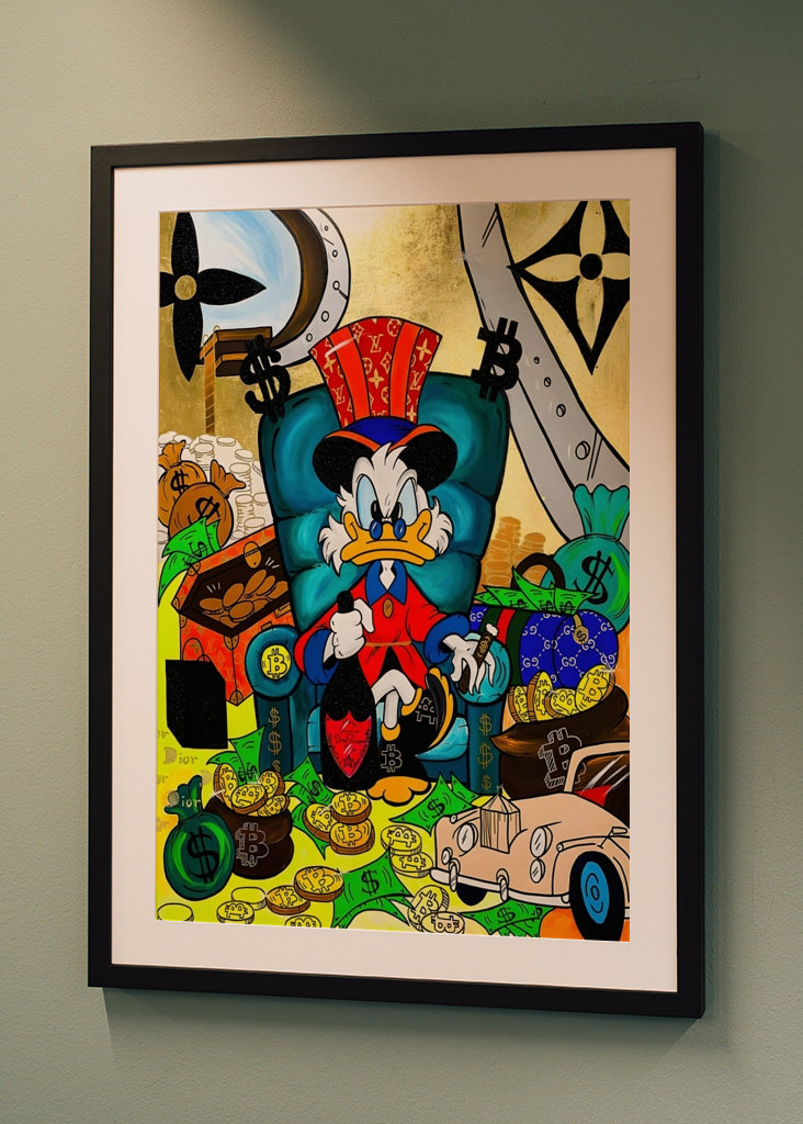 Donald Duck King Money Art