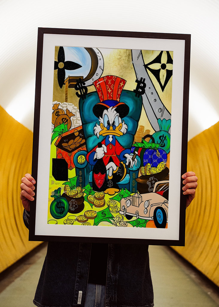 Donald Duck King Money Art