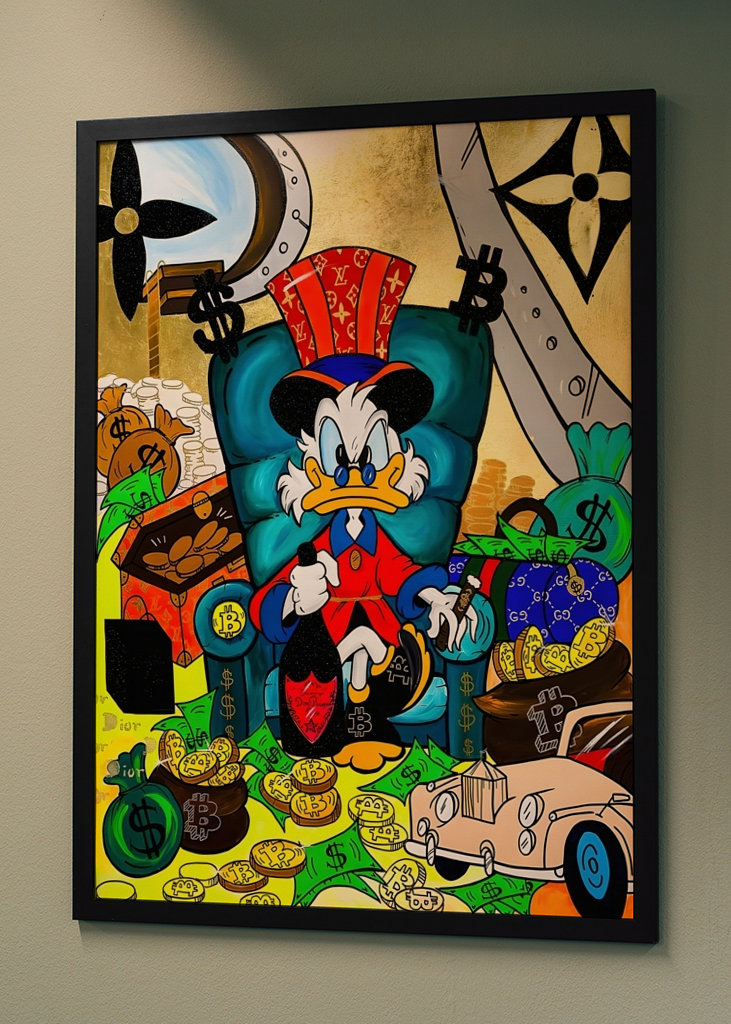 Donald Duck King Money Art