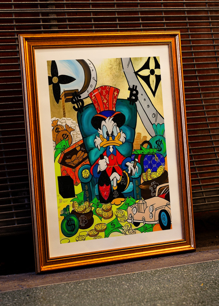 Donald Duck King Money Art