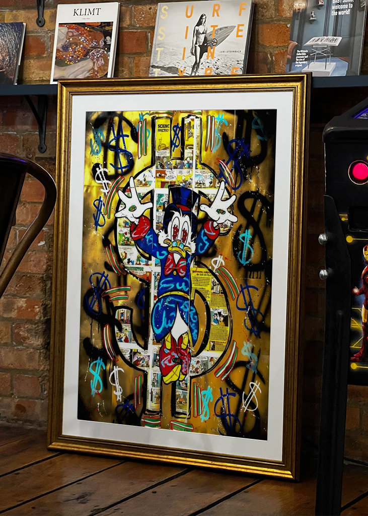 Pato Donald Dinero Dólar Arte