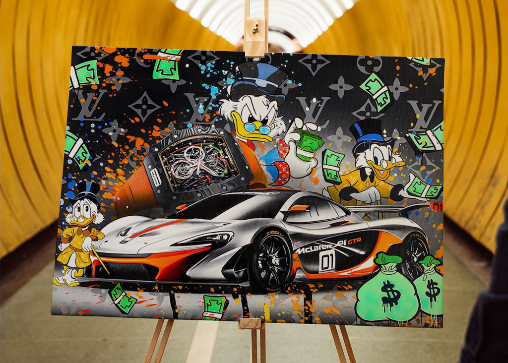 Donald Duck Money Sports Car 