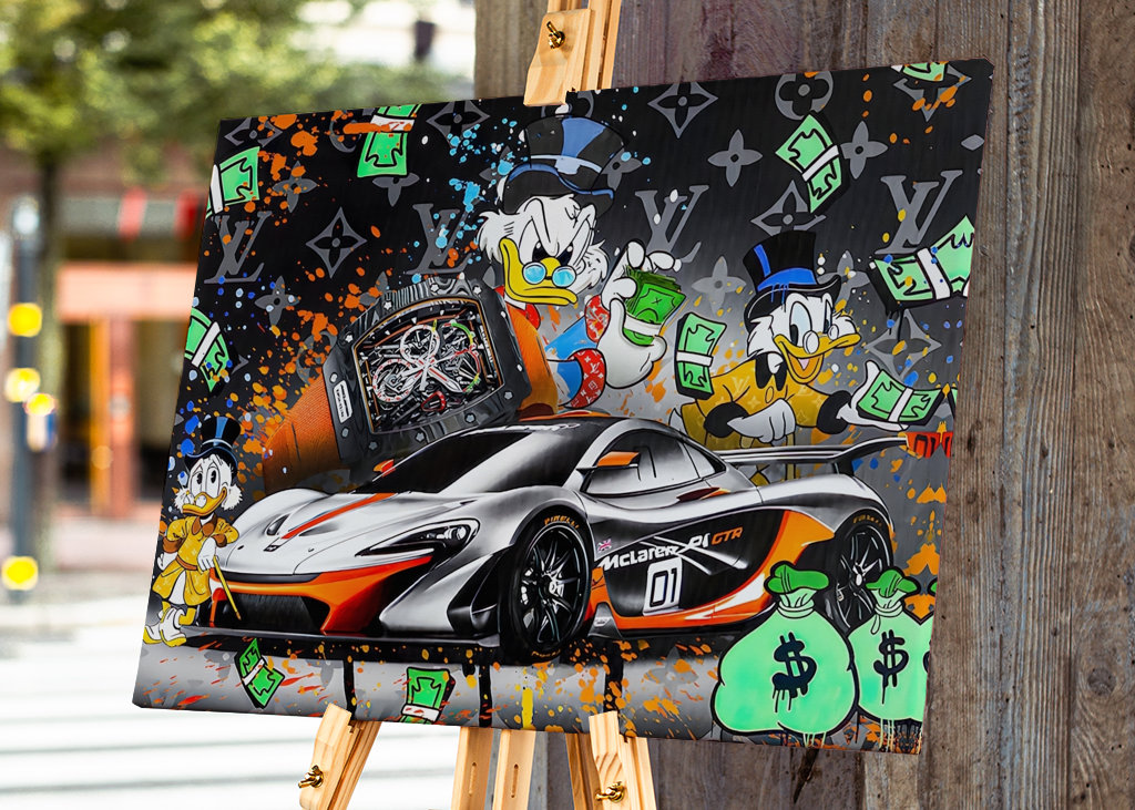 Donald Duck Money Sports Car 