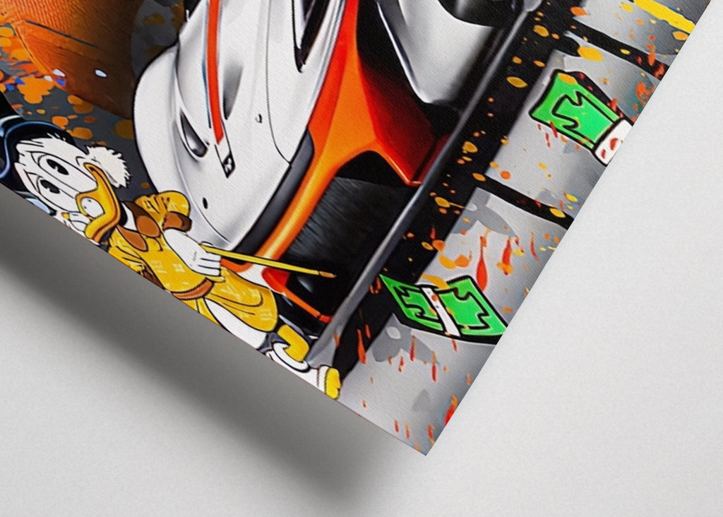 Donald Duck Money Sports Car 