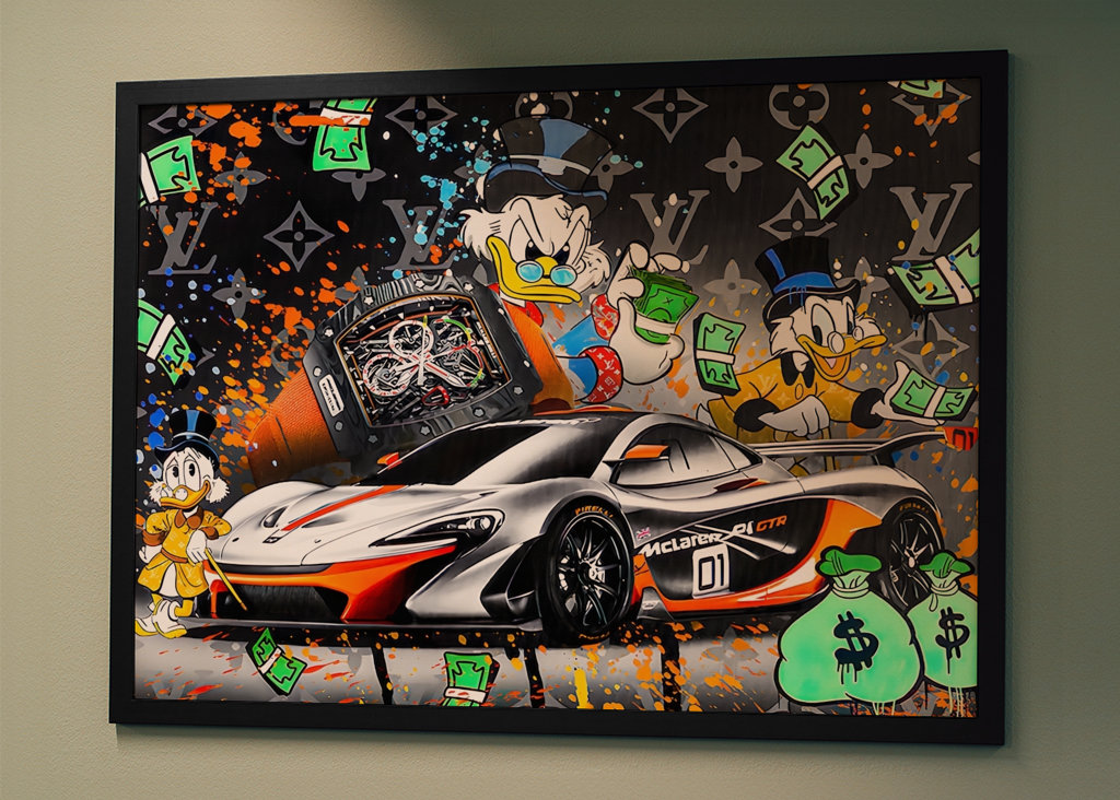 Donald Duck Money Sports Car 