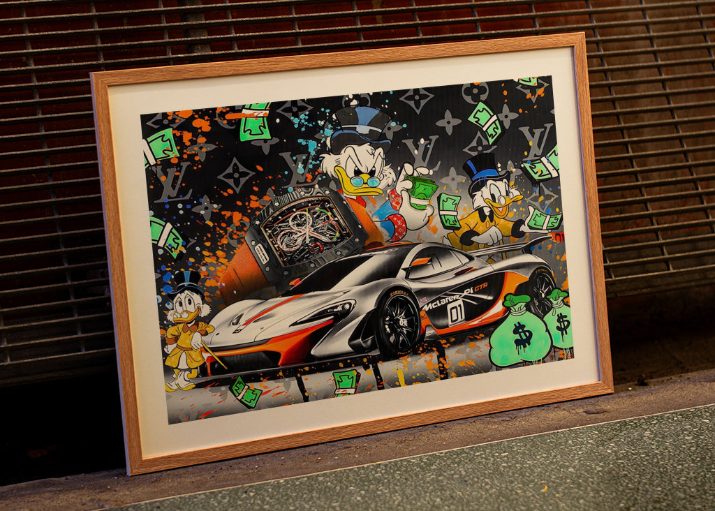 Donald Duck Money Sports Car 