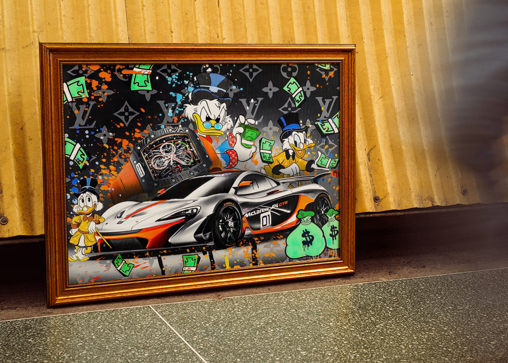 Donald Duck Money Sports Car 