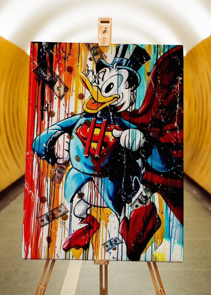 Donald Duck Superhero Art