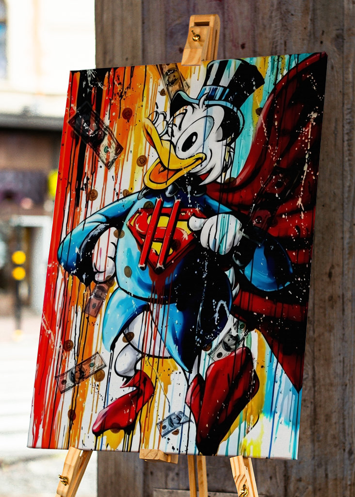 Donald Duck Superhero Art