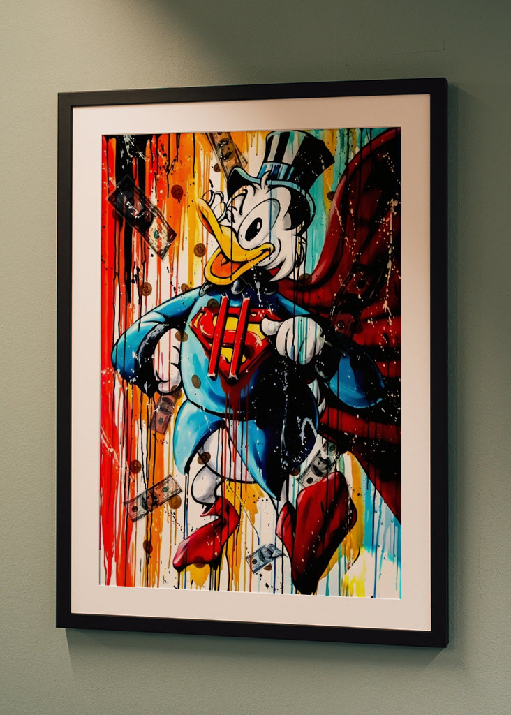 Donald Duck Superhero Art