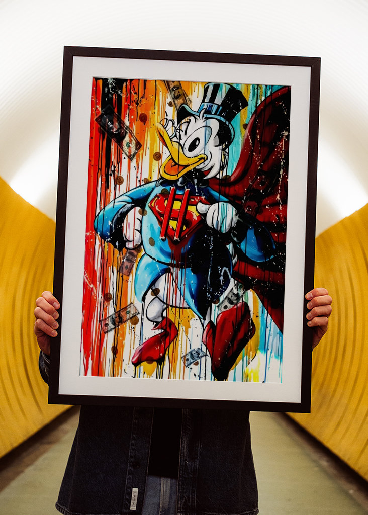 Donald Duck Superhero Art