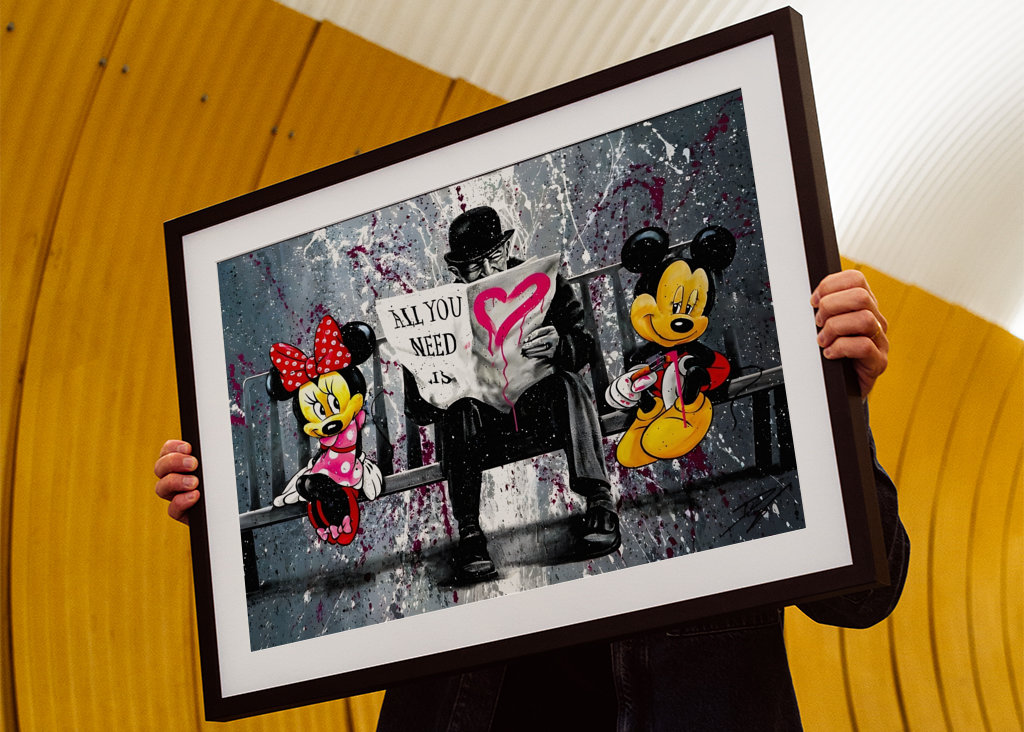 Pop Art Mickey Mouse Love Art 