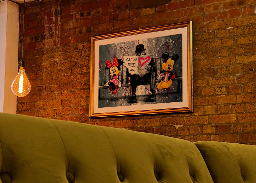 Pop Art Mickey Mouse Love Art 