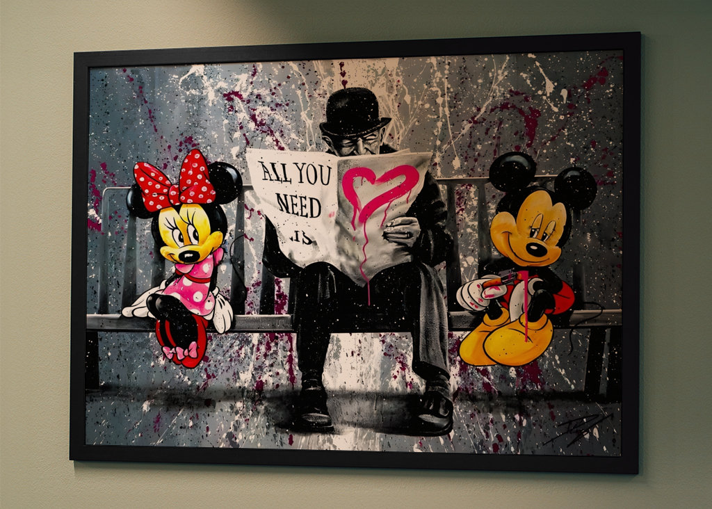 Pop Art Mickey Mouse Love Art 
