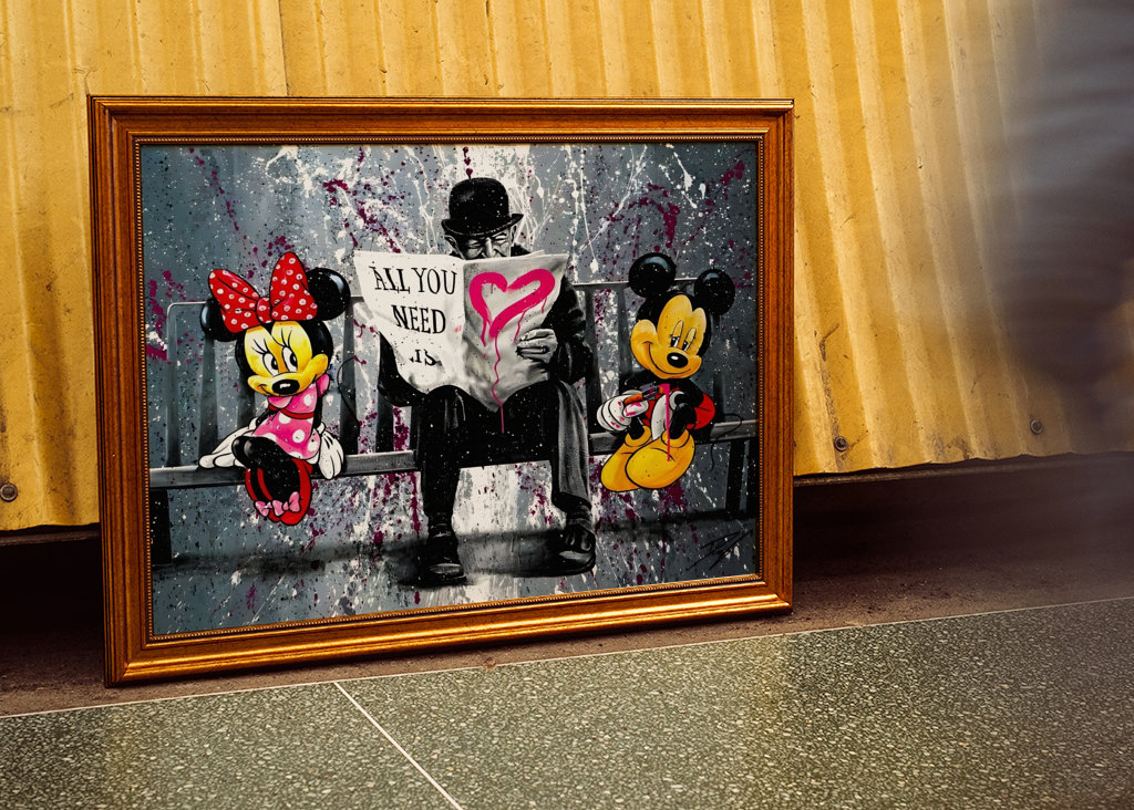 Pop Art Mickey Mouse Love Art 