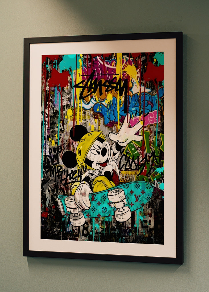 Pop Art Mickey Mouse Skater 