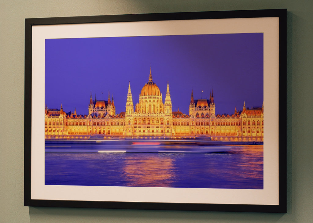 Parlamentet Budapest om natten