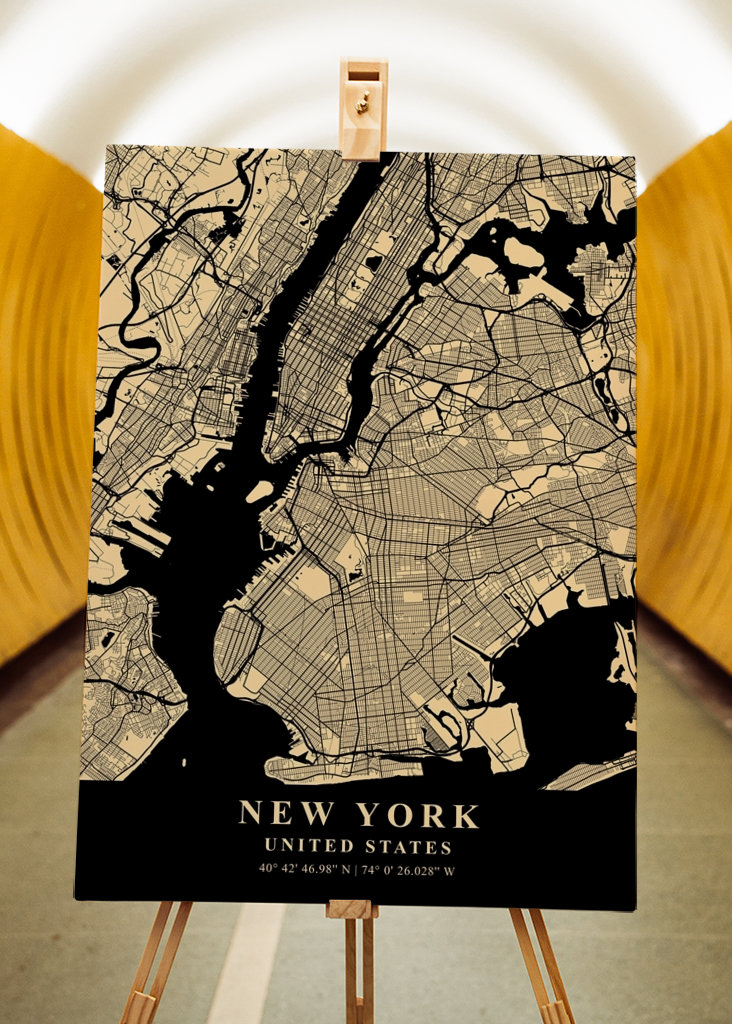 New York City Kaart Verenigde Staten