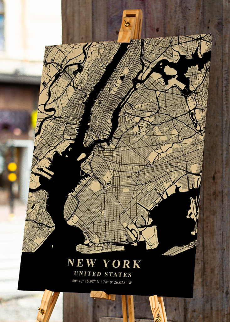 New York City Kaart Verenigde Staten