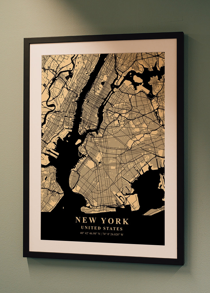 New York City Kaart Verenigde Staten