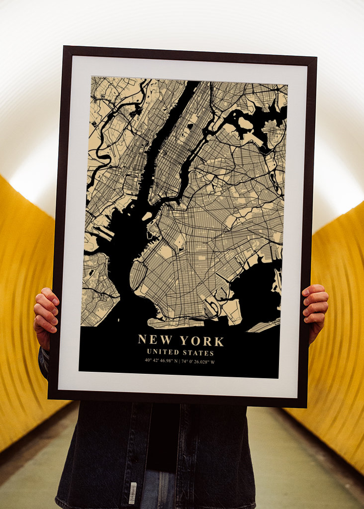 New York City Kaart Verenigde Staten