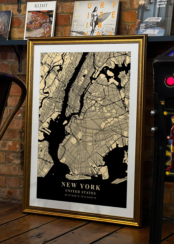 New York City Kaart Verenigde Staten