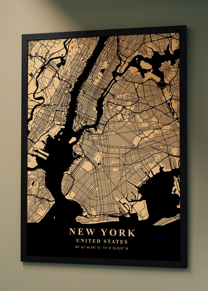 New York City Kaart Verenigde Staten