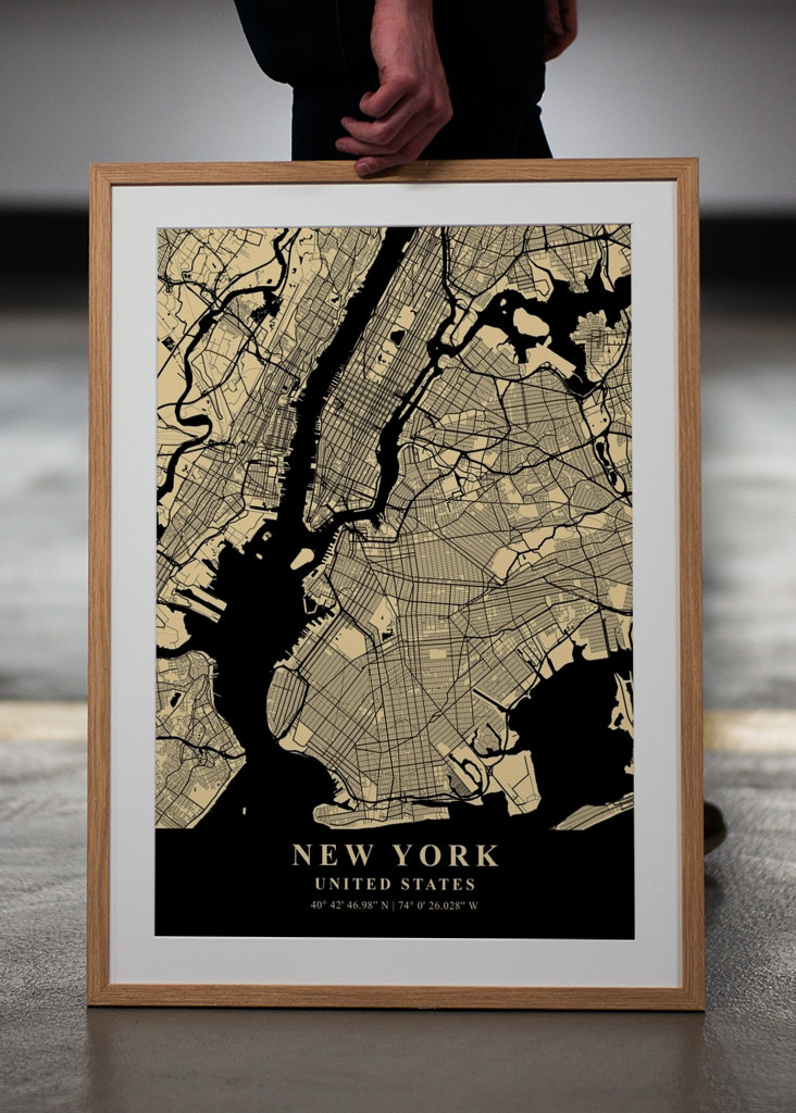 New York City Kaart Verenigde Staten