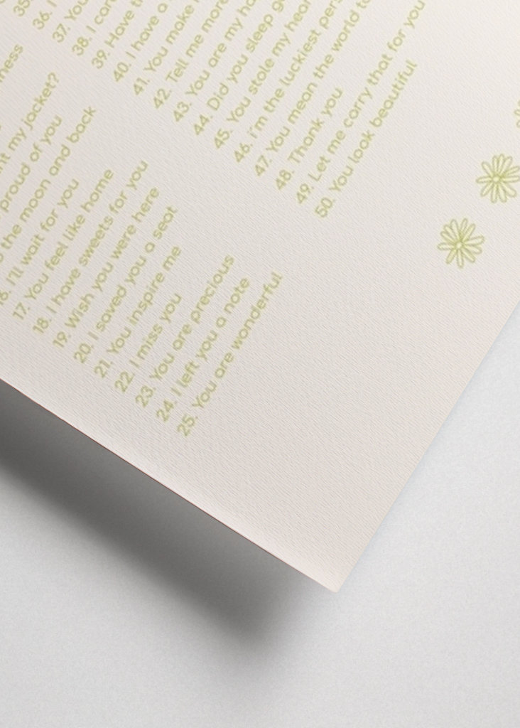 Ways to say I love you - green