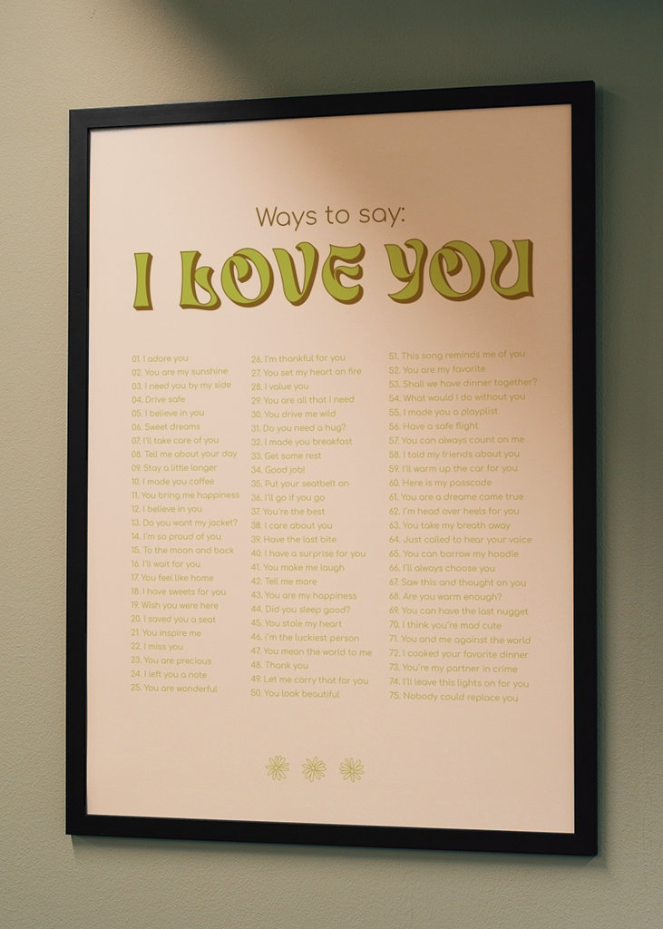 Ways to say I love you - green