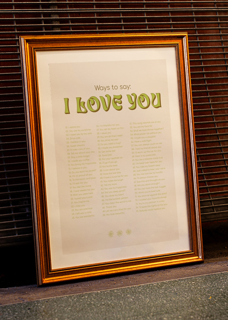 Ways to say I love you - green